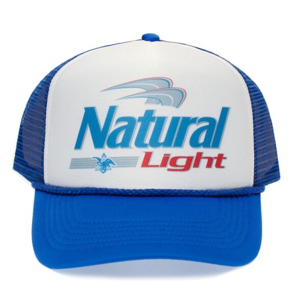 Natural Light Beer Truckers Hat Natty Lite Party Cap Royal/White - Picture 1 of 1